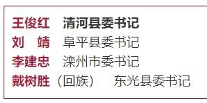 邱县官方发布：最新一批县级领导干部名录揭晓